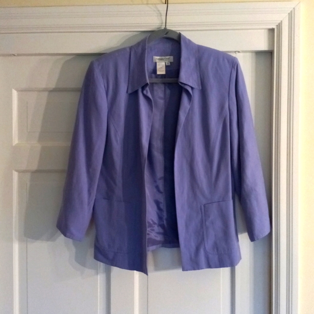 Liliac Coldwater Creek Silk/ Linen Blazer